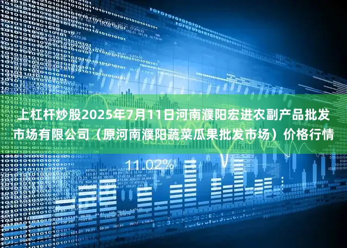 上杠杆炒股2025年7月11日河南濮阳宏进农副产品批发市场有限公司（原河南濮阳蔬菜瓜果批发市场）价格行情